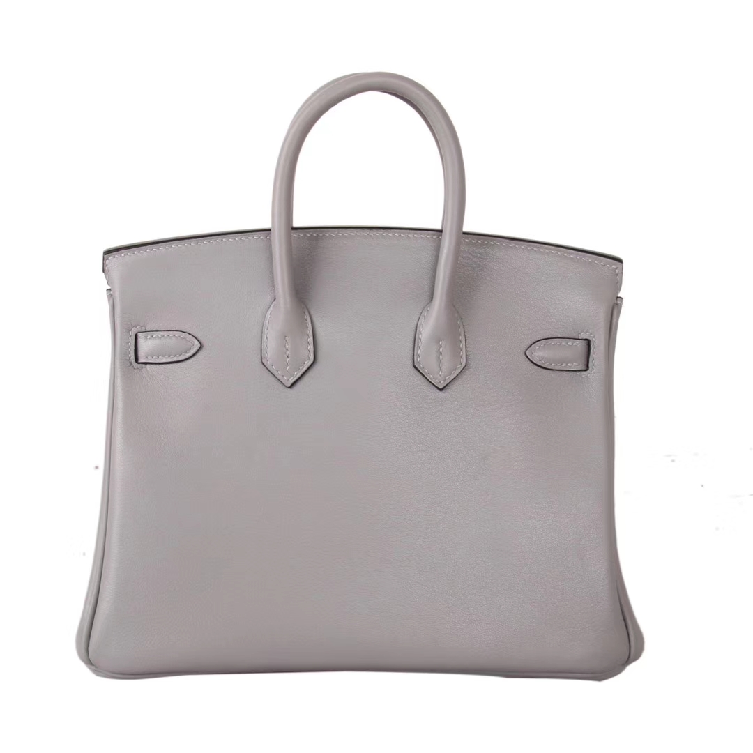 Hermès（爱马仕）Birkin 铂金包 银河灰 swift 银扣 25cm