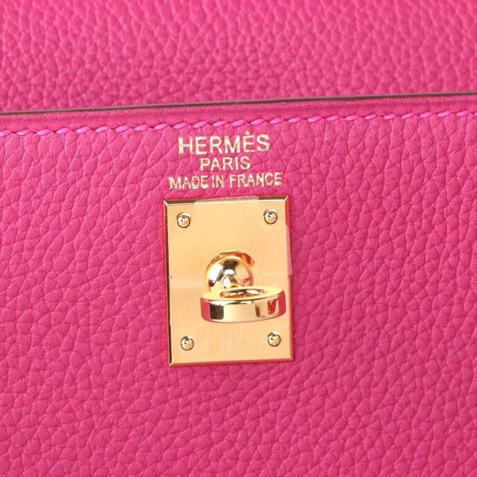 Hermès（爱马仕）Kelly  凯莉包 托斯卡紫 togo 金扣 25cm
