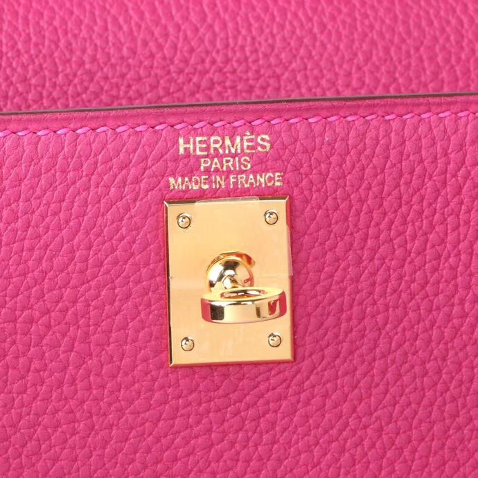 Hermès（爱马仕）Kelly  凯莉包 托斯卡紫 togo 金扣 25cm