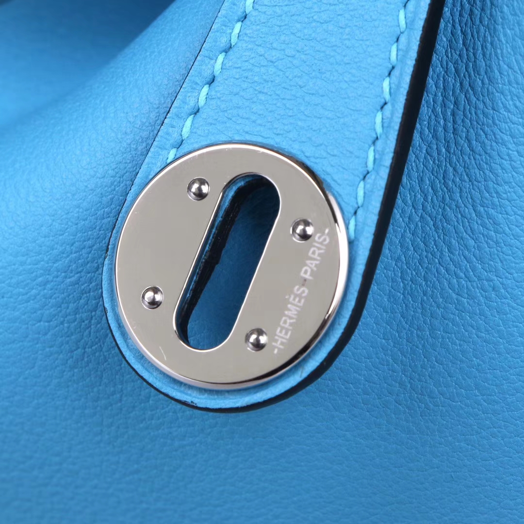 Hermès（爱马仕）mini lindy 迷你 琳迪包 北方蓝 Swift皮 银扣 20cm