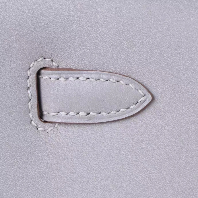 Hermès（爱马仕）miniKelly 迷你 凯莉包 一代 22cm 珍珠灰 银扣 swift