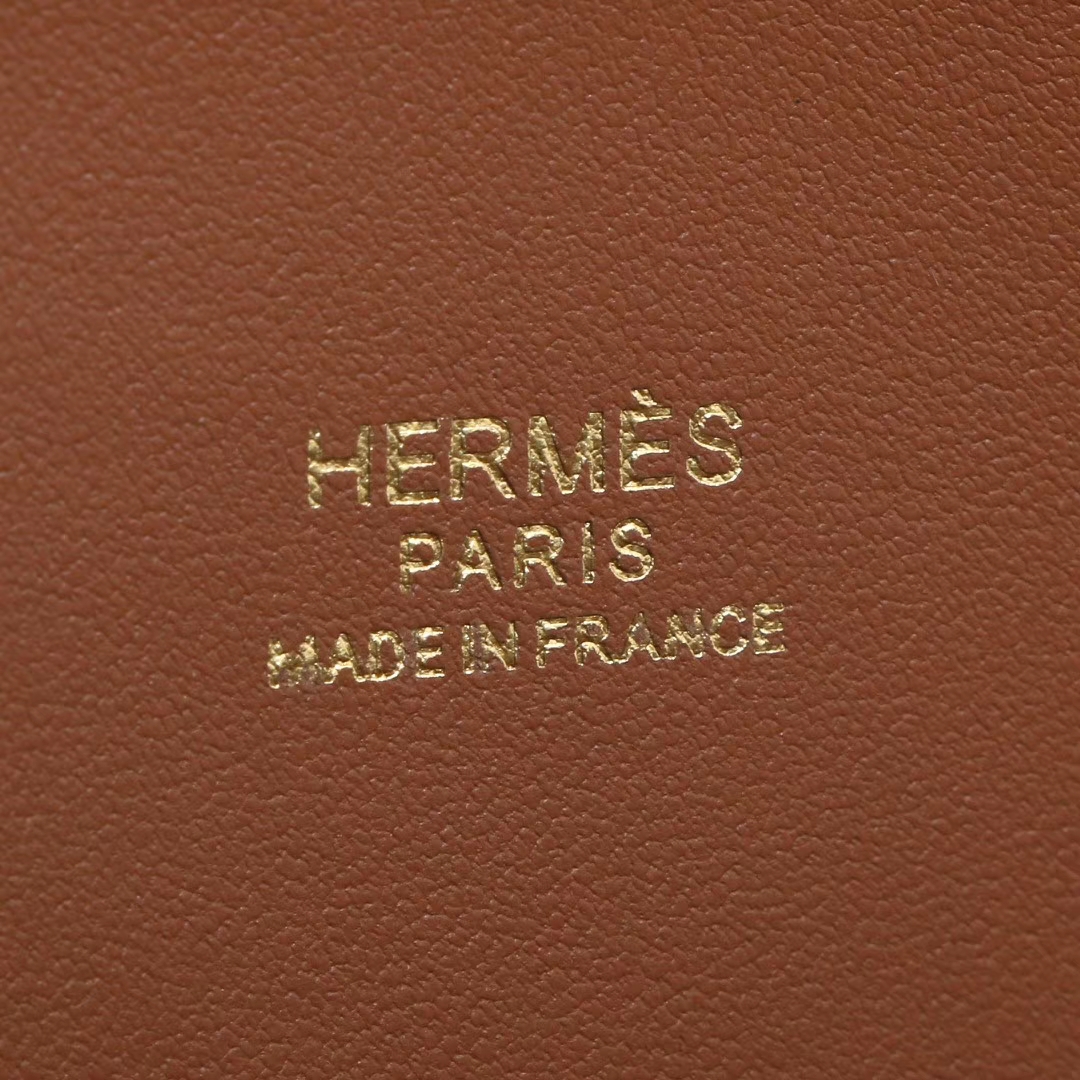 Hermès（爱马仕）Mini bolide 保龄球 CK37金棕 山羊皮 金扣 18cm