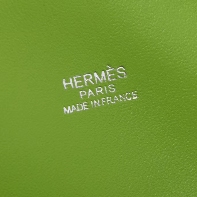 Hermès（爱马仕）Mini bolide 保龄球 6R奇异果绿 山羊皮 银扣 18cm