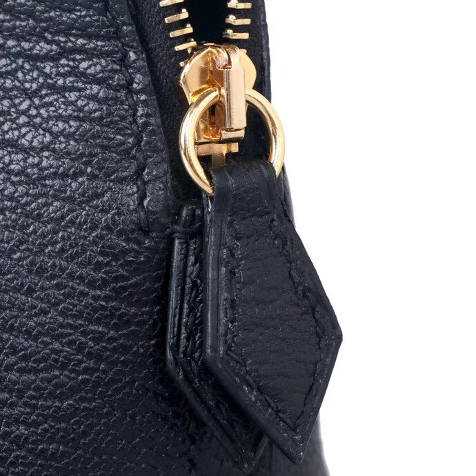 Hermès（爱马仕）Mini bolide 保龄球 Ck89黑色 山羊皮 金扣 18cm