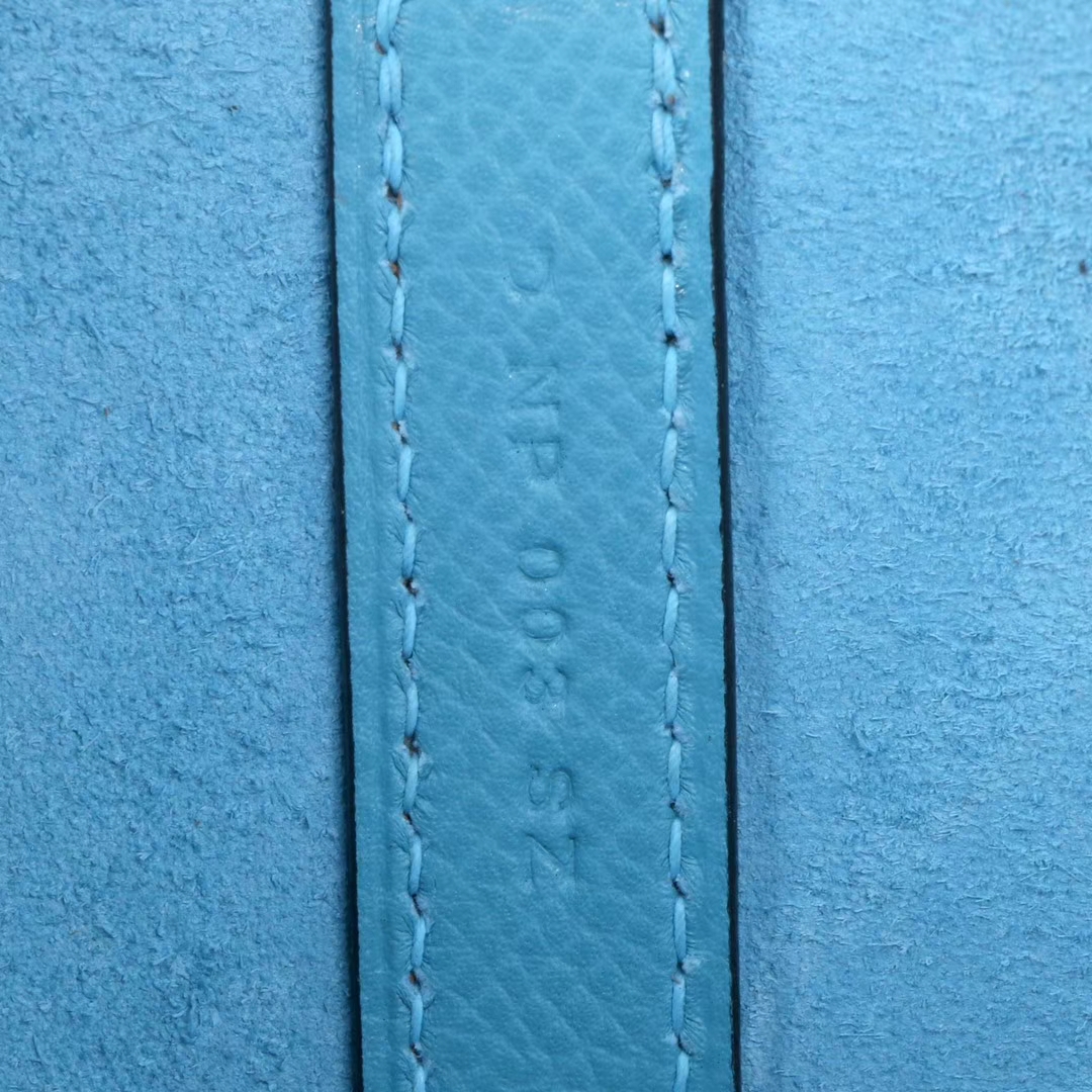 Hermès（爱马仕）Picotin 菜篮包 P3北方蓝 编织手柄 epsom皮 银扣 18cm