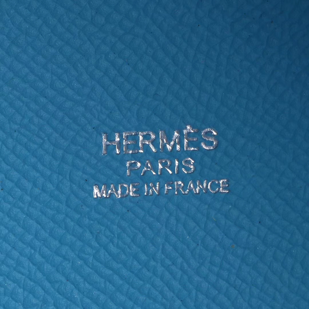 Hermès（爱马仕）Picotin 菜篮包 P3北方蓝 编织手柄 epsom皮 银扣 18cm