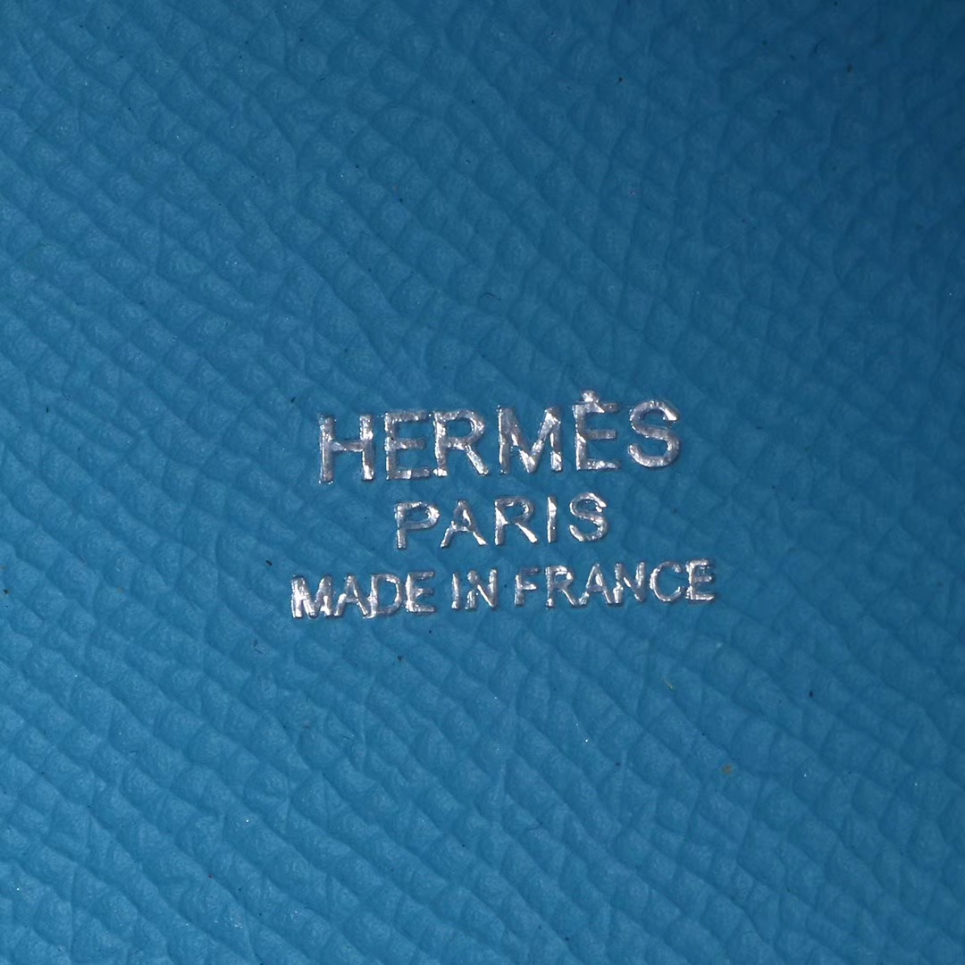 Hermès（爱马仕）Picotin 菜篮包 P3北方蓝 编织手柄 epsom皮 银扣 18cm