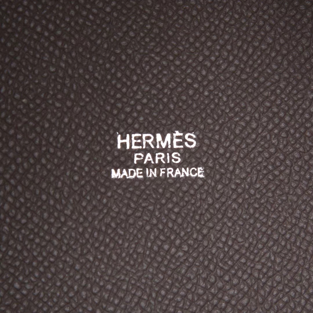 Hermès（爱马仕）Picotin 菜篮包 8F锡器灰 编织手柄 epsom皮 银扣 18cm