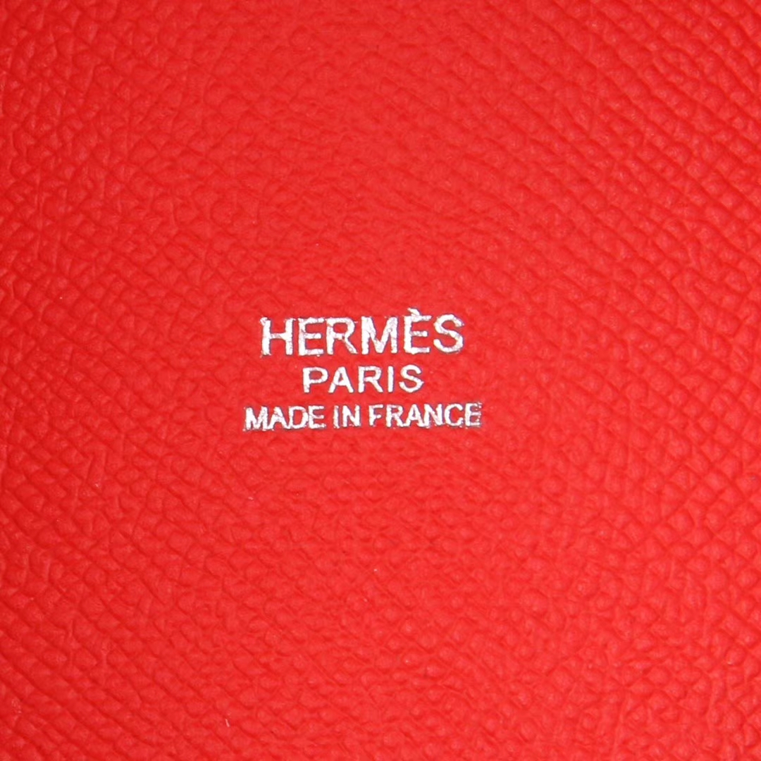 Hermès（爱马仕）Picotin 菜篮包 Q5中国红 编织手柄 epsom皮 银扣 18cm