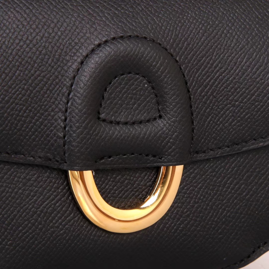 Hermès（爱马仕）Midi ck89黑色 epsom皮 金扣 18cm