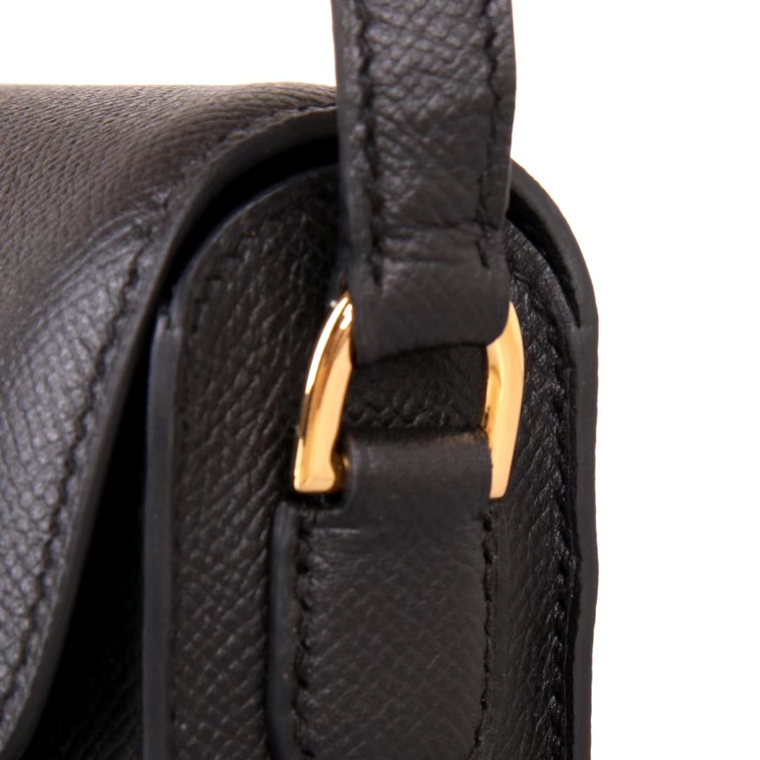 Hermès（爱马仕）Midi ck89黑色 epsom皮 金扣 18cm
