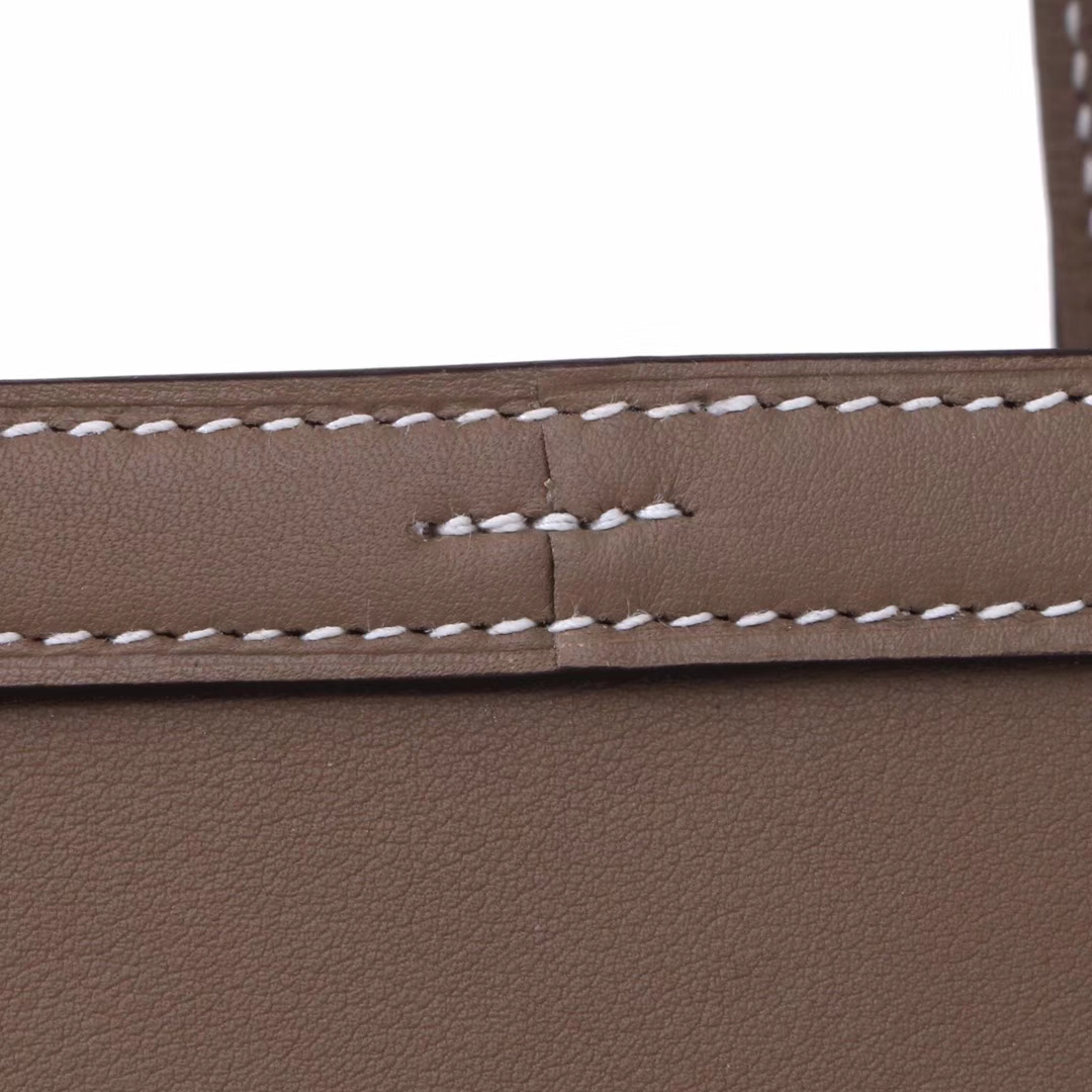 Hermès（爱马仕）Mini Halzan 大象灰 swift皮 银扣 22cm