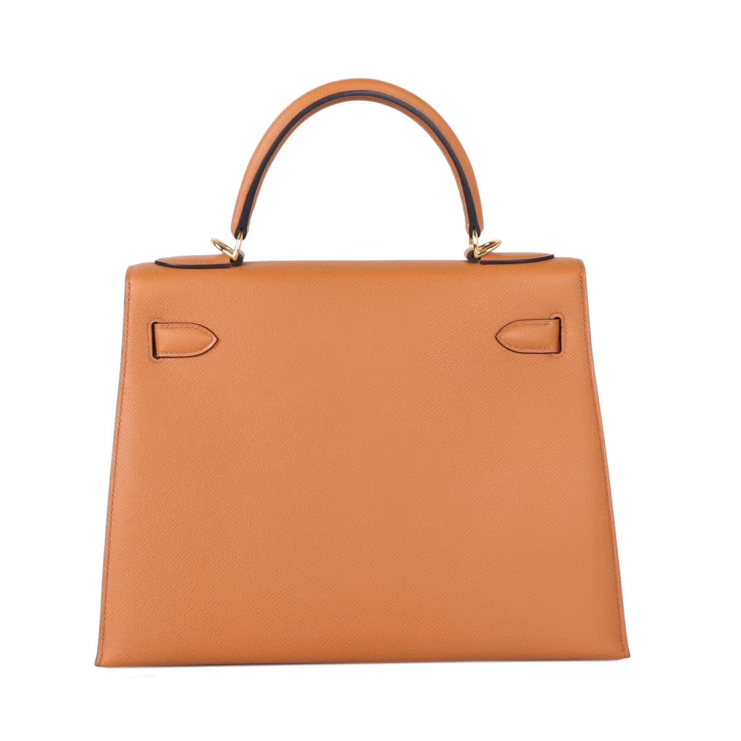 Hermès（爱马仕）Kelly 凯莉包 太妃金 Epsom皮 金扣 28cm