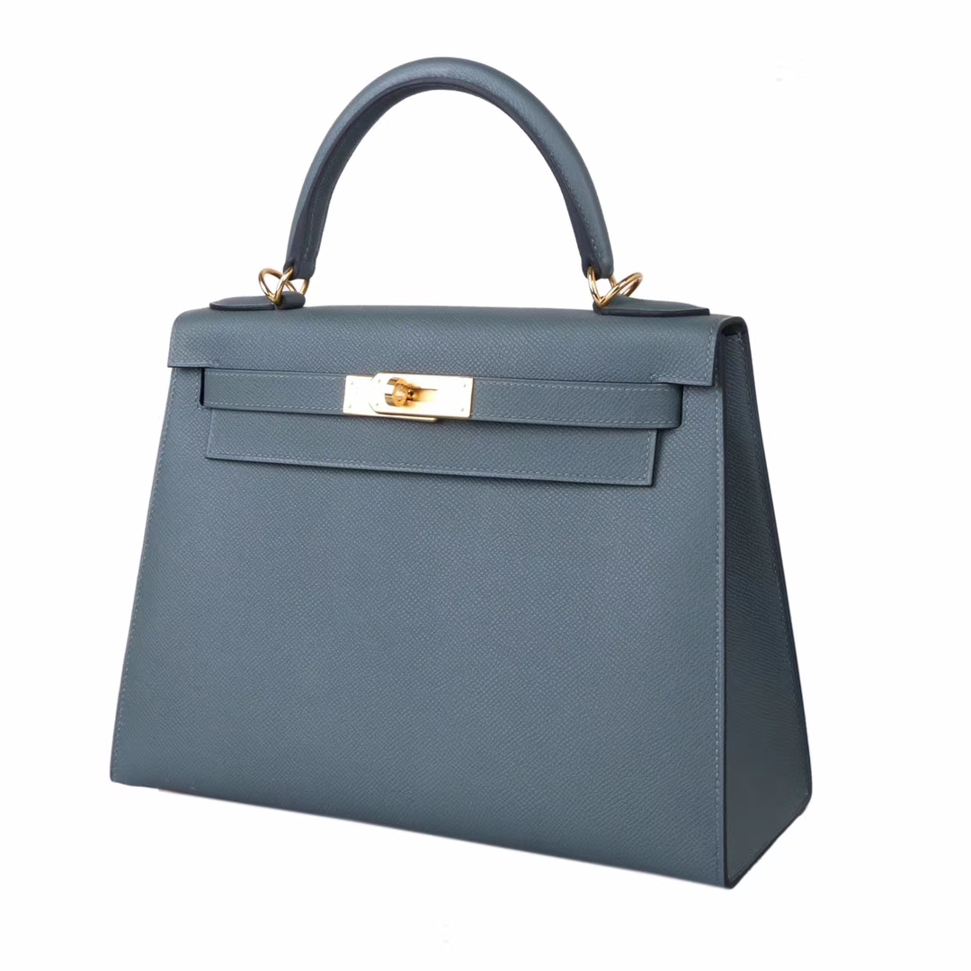 Hermès（爱马仕）Kelly 凯莉包 杏仁绿 Epsom皮 金扣 28cm