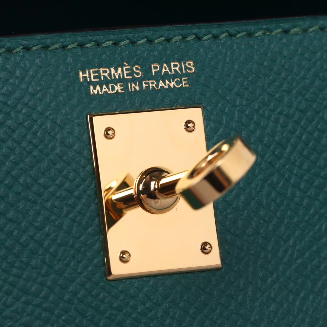 Hermès（爱马仕）mini Kelly 二代 银扣 孔雀绿 epsom
