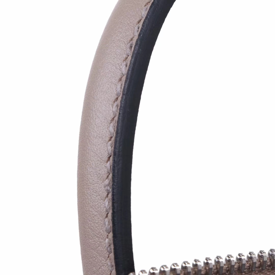 Hermès（爱马仕）Mini bolide 保龄球包 沥青灰 EV 银扣 18cm