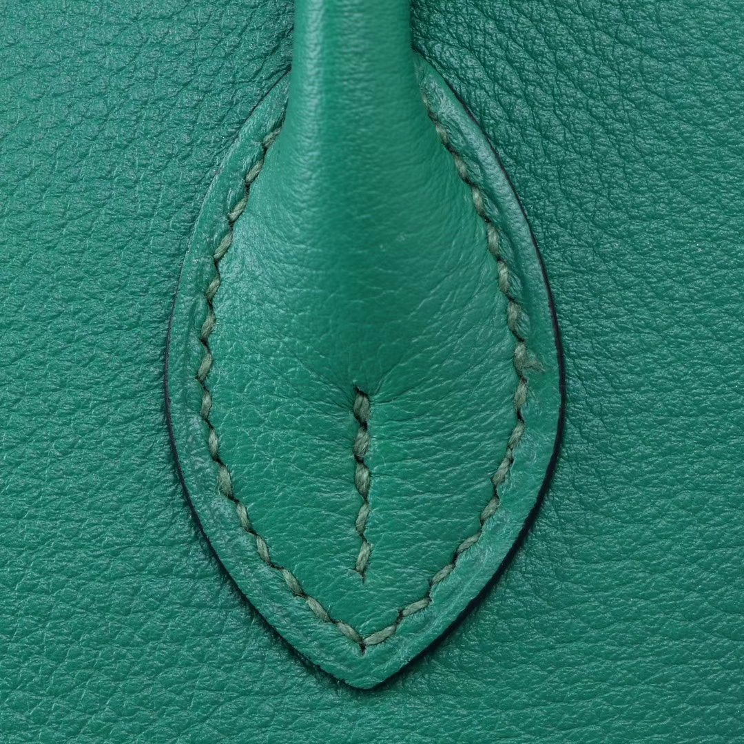 Hermès（爱马仕）Mini bolide 保龄球包 维罗纳绿 EV 银扣 18cm