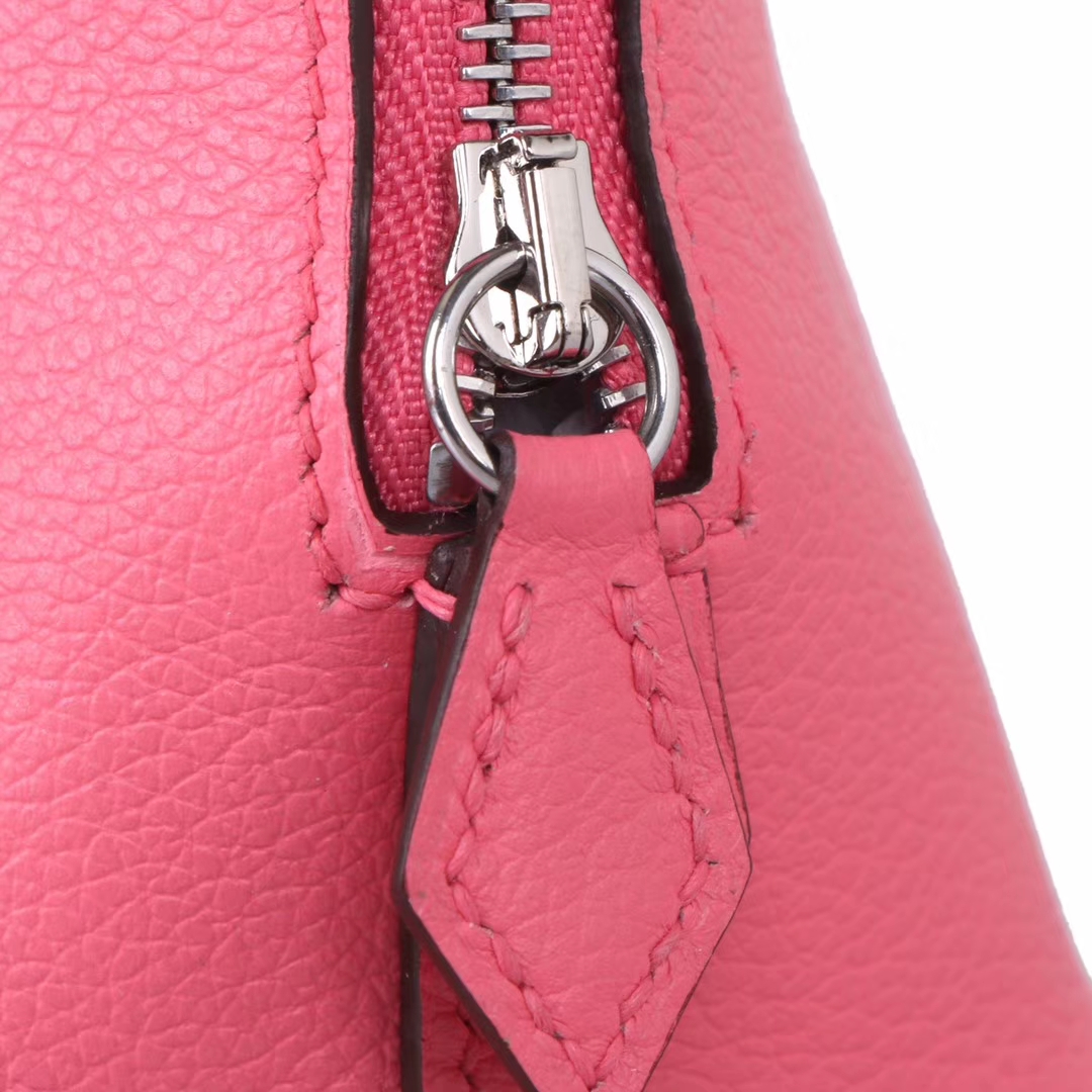 Hermès（爱马仕）Mini bolide 保龄球包 唇膏粉 EV 银扣 18cm