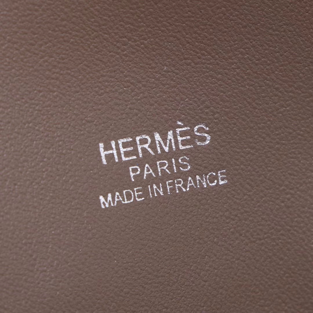 Hermès（爱马仕）Mini bolide 保龄球包 大象灰 EV 银扣 18cm