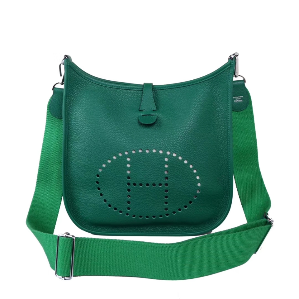 Hermès（爱马仕）Evelyne 伊芙琳 28 银 竹子绿 Togo
