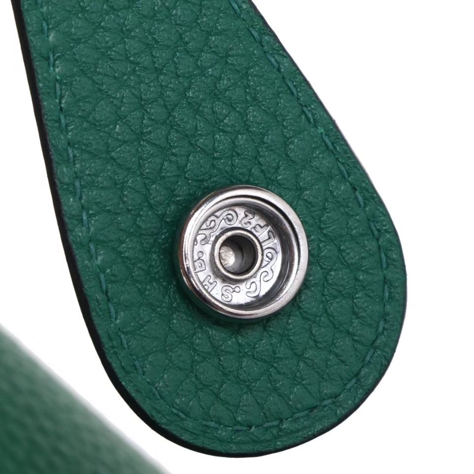 Hermès（爱马仕）Evelyne 伊芙琳 28 银 竹子绿 Togo