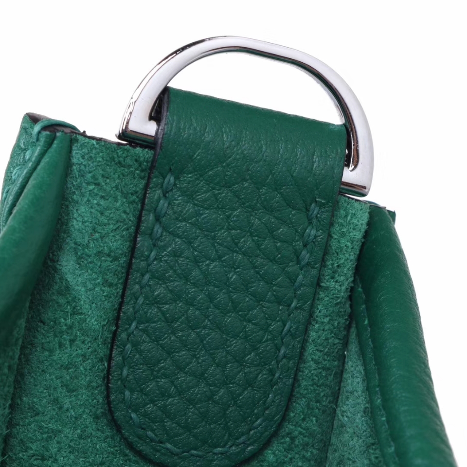 Hermès（爱马仕）Evelyne 伊芙琳 28 银 竹子绿 Togo