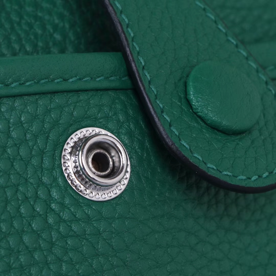 Hermès（爱马仕）Evelyne 伊芙琳 28 银 竹子绿 Togo