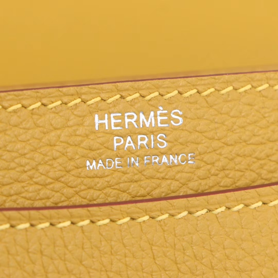 Hermès（爱马仕）hermes 2002 新款 20cm 琥珀黄 珐琅扣银 EV