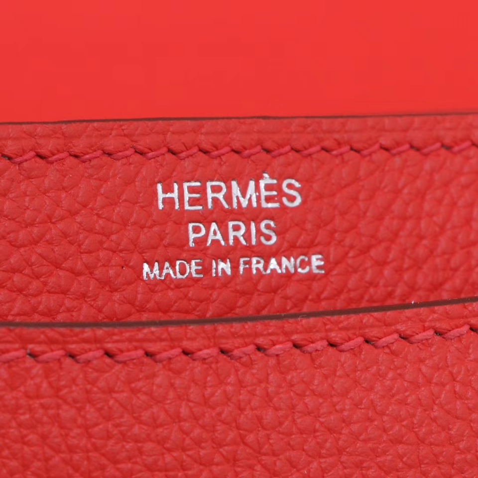 Hermès（爱马仕）hermes 2002 新款 20cm 国旗红 珐琅扣银 EV