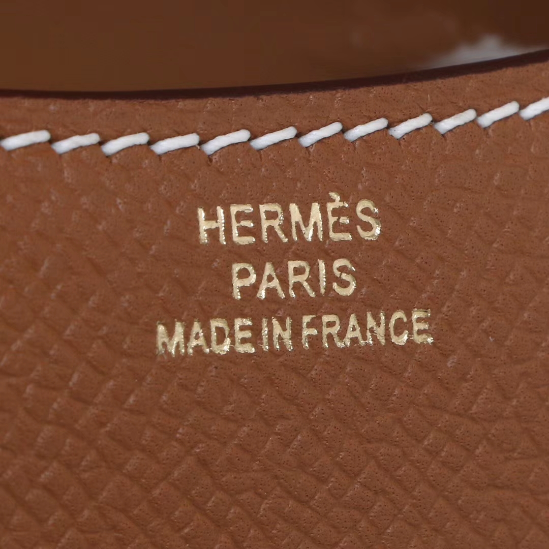 Hermès（爱马仕）Constance 迷你 空姐包 金棕色 EP皮 金扣 14cm