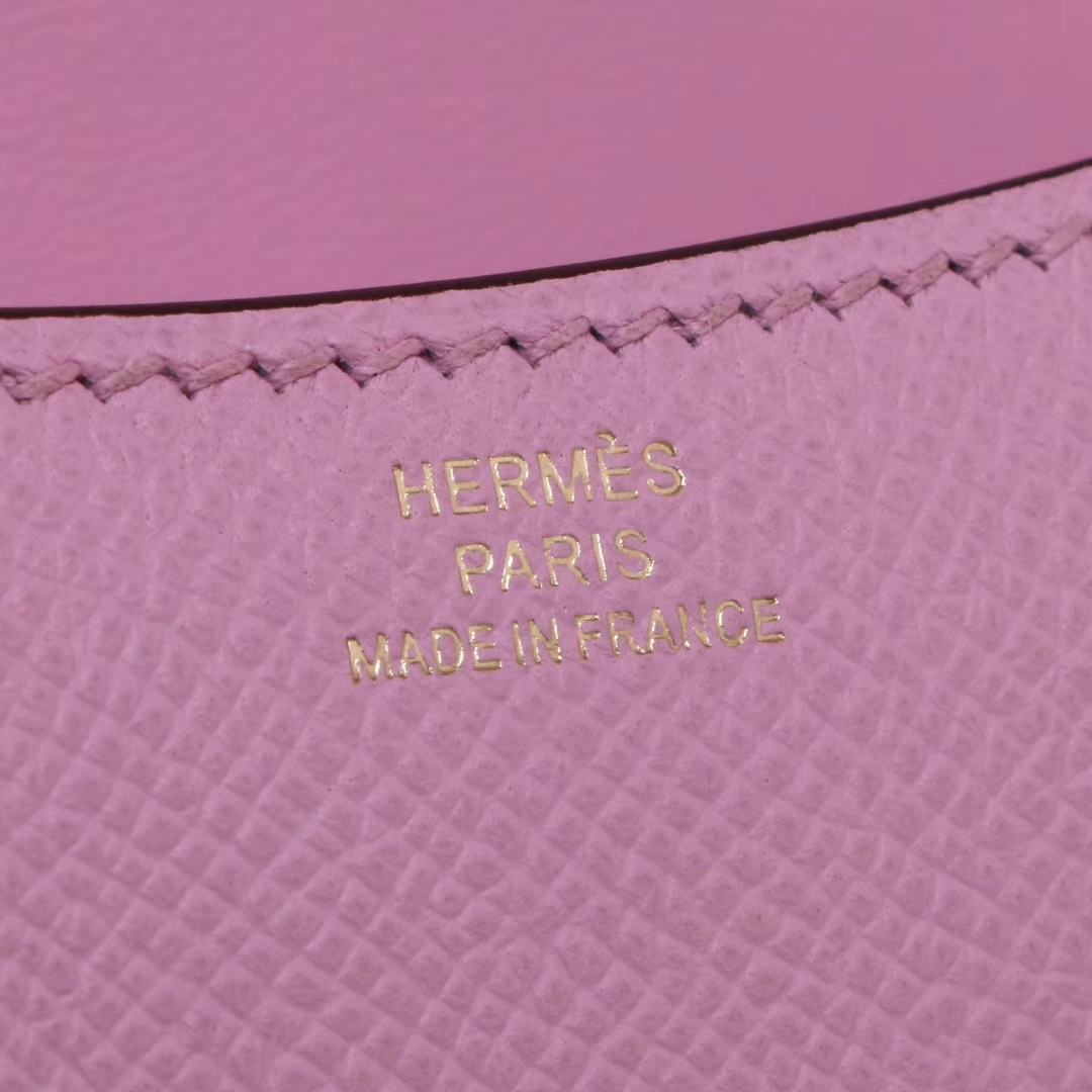 Hermès（爱马仕）Constance 迷你 空姐包 锦葵紫 EP皮 金扣 14cm
