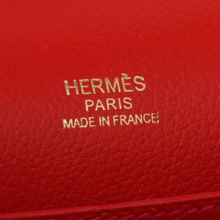 Hermès（爱马仕）roulis 猪鼻包 番茄红 EV皮 金扣 19cm