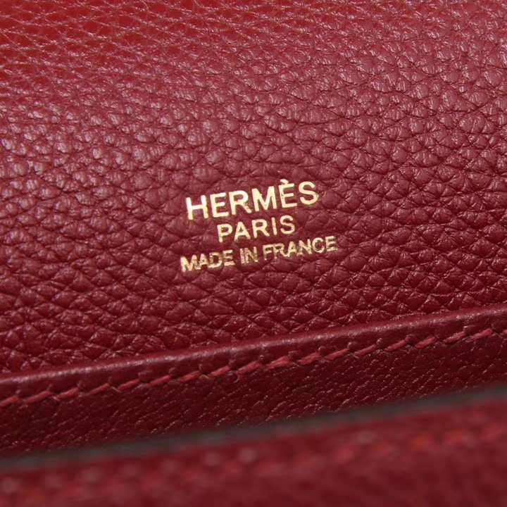 Hermès（爱马仕）roulis 猪鼻包 石榴红 EV皮 金扣 19cm