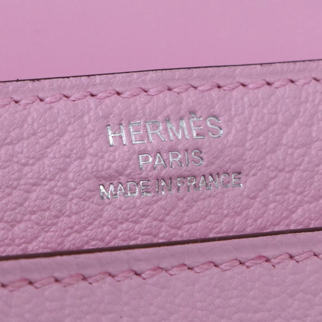 Hermès（爱马仕）Verrou 锁链包 插销包 锦葵紫 山羊皮 银扣 17cm