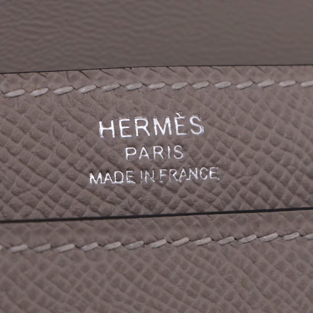 Hermès（爱马仕）Verrou 锁链包 插销包 沥青灰 epsom皮 银扣 17cm