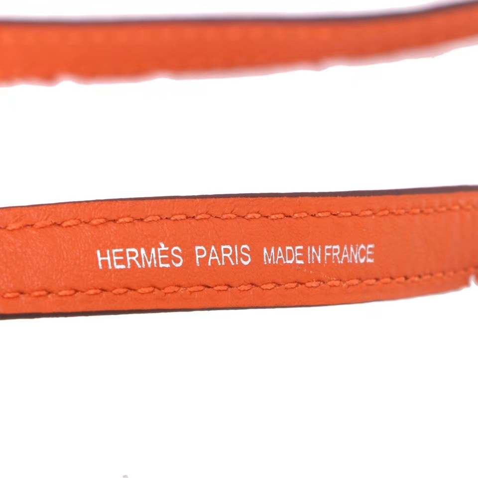 Hermès（爱马仕）Kelly danse 跳舞包 橙色 swift皮 银扣 22cm