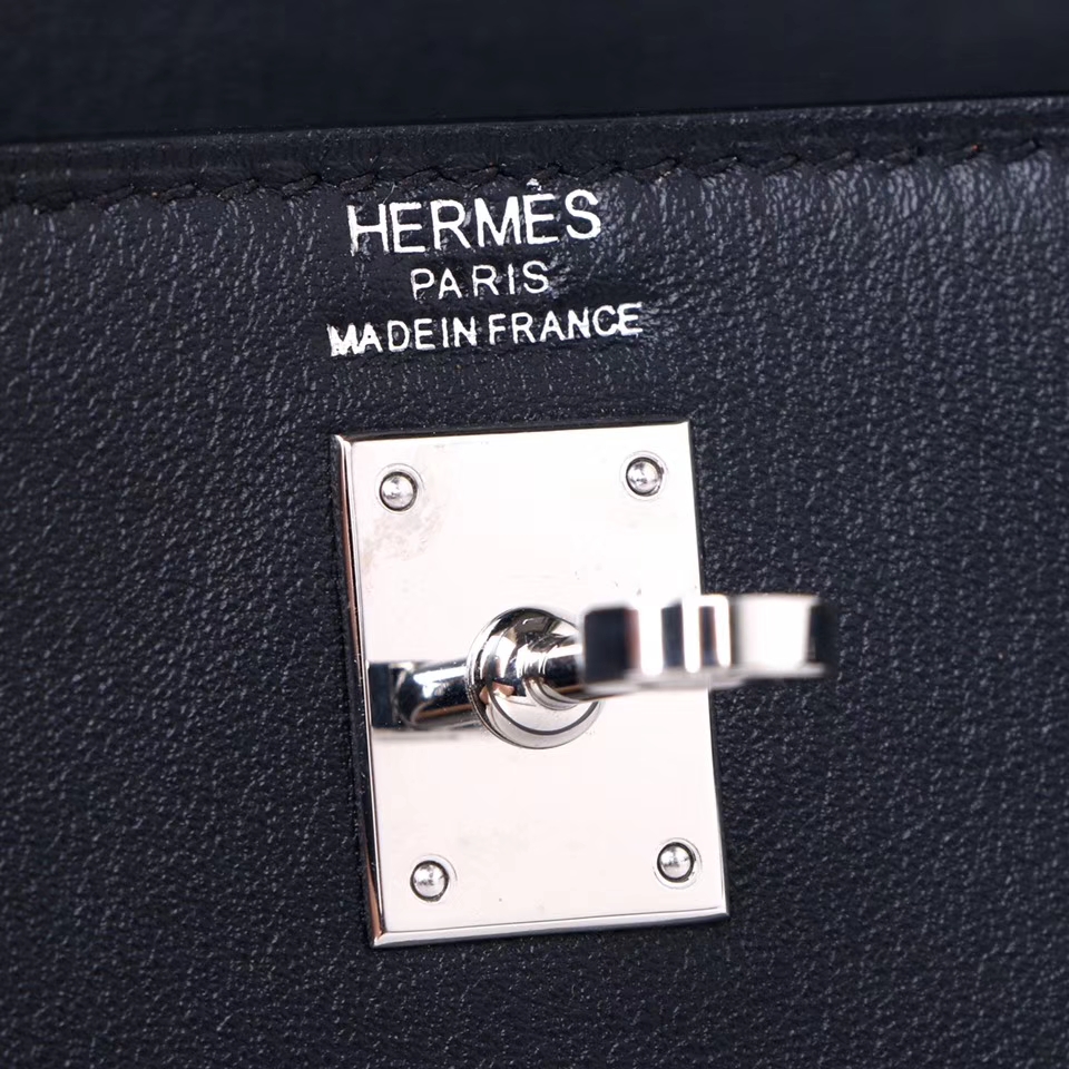 Hermès（爱马仕）Kelly danse 跳舞包 黑色 swift皮 银扣 22cm