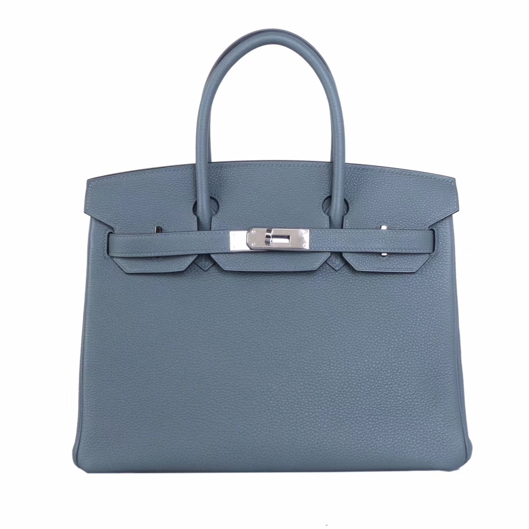 Hermès（爱马仕）Birkin 铂金包 杏仁绿 Togo 银扣 25cm