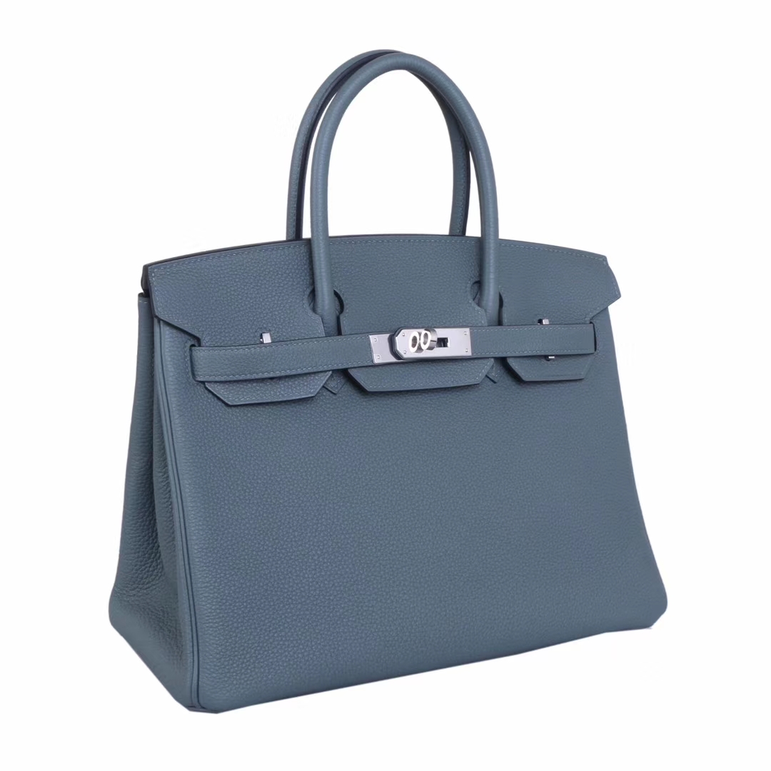 Hermès（爱马仕）Birkin 铂金包 杏仁绿 Togo 银扣 25cm