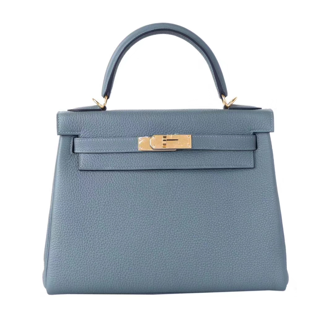 Hermès（爱马仕）kelly 凯莉包 杏仁绿 VERT AMANDE63 togo 金扣 28cm