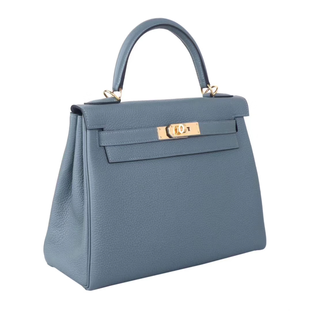 Hermès（爱马仕）kelly 凯莉包 杏仁绿 VERT AMANDE63 togo 金扣 28cm