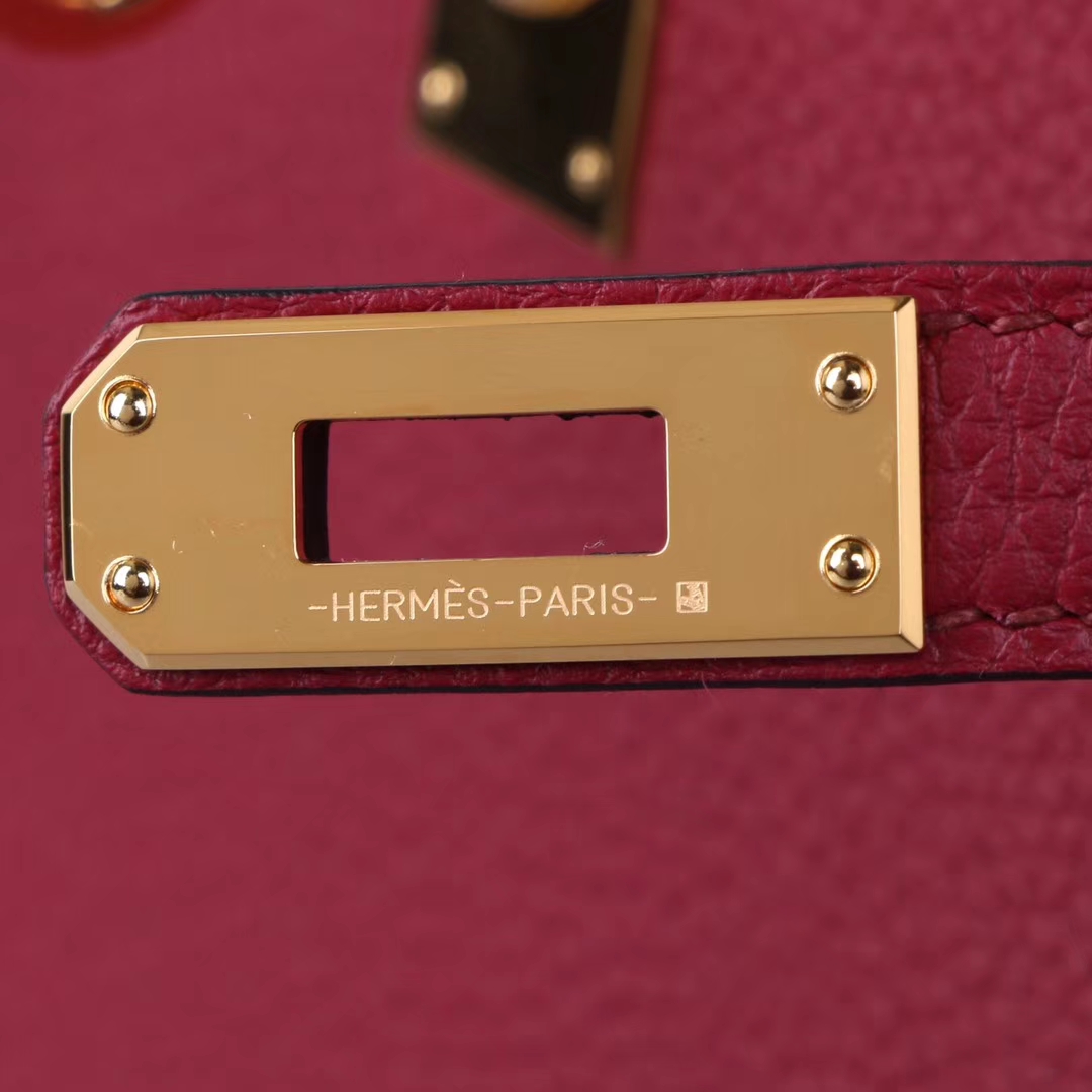 Hermès（爱马仕）Kelly 凯莉包 石榴红 EP皮 金扣 25cm