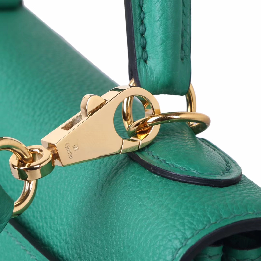 Hermès（爱马仕）Kelly 凯莉包 维罗纳绿 EP皮 金扣 25cm
