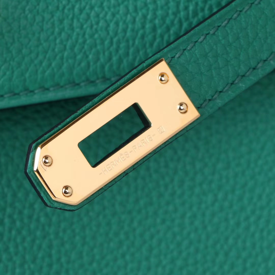 Hermès（爱马仕）Kelly 凯莉包 维罗纳绿 EP皮 金扣 25cm