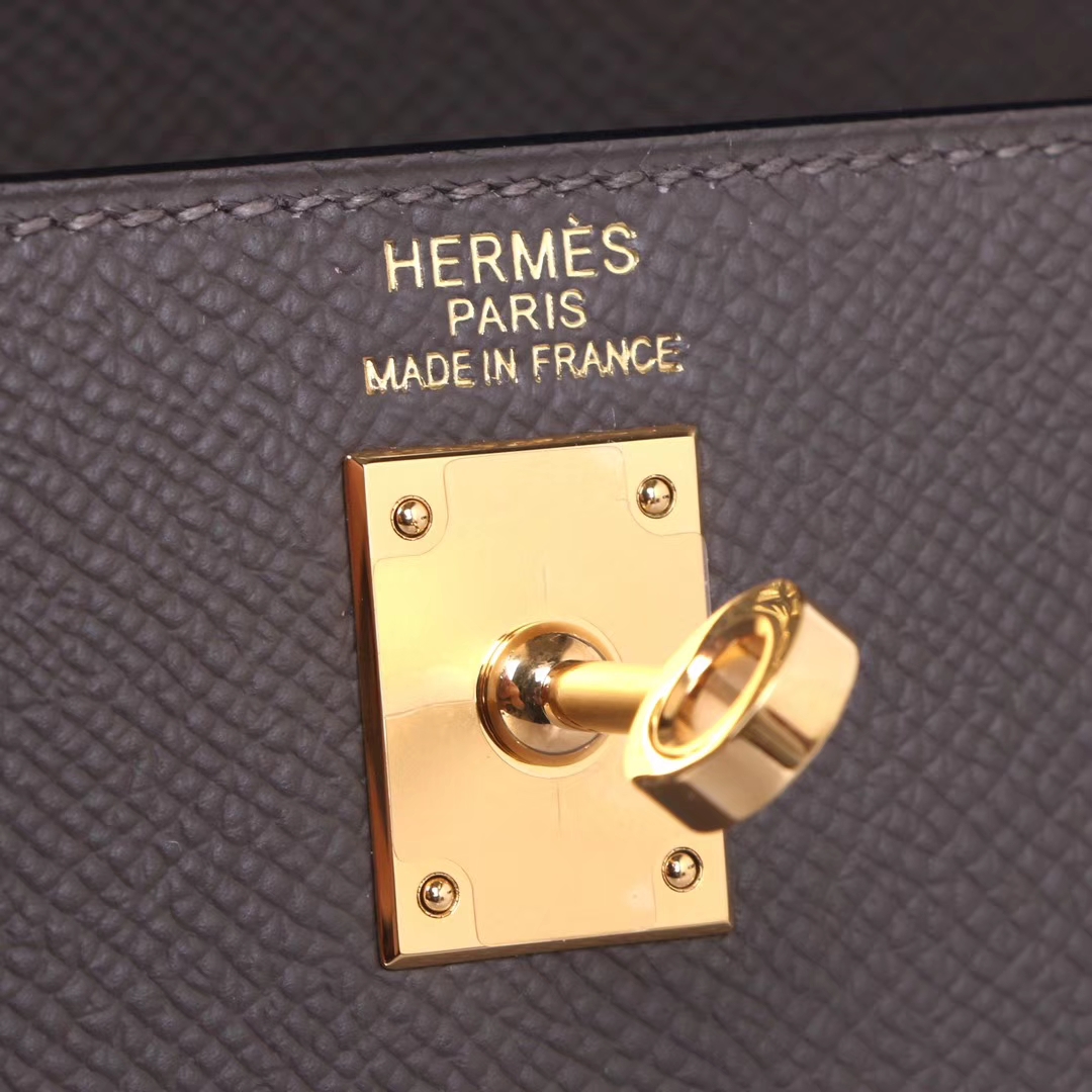 Hermès（爱马仕）Kelly 凯莉包 锡器灰 EP皮 金扣 25cm