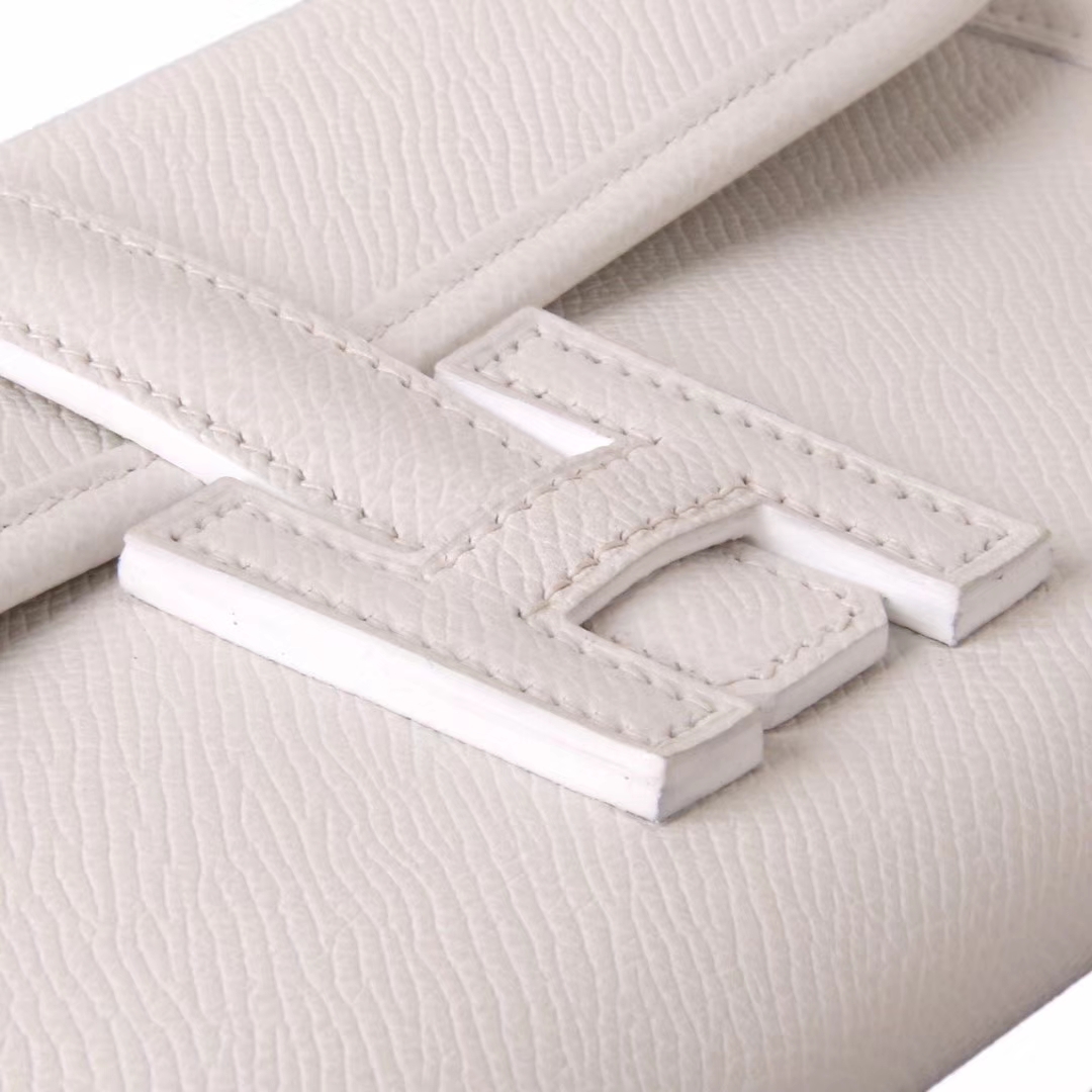 Hermès（爱马仕）JIGE 长款钱夹 手包 白色 EPSOM皮 22cm