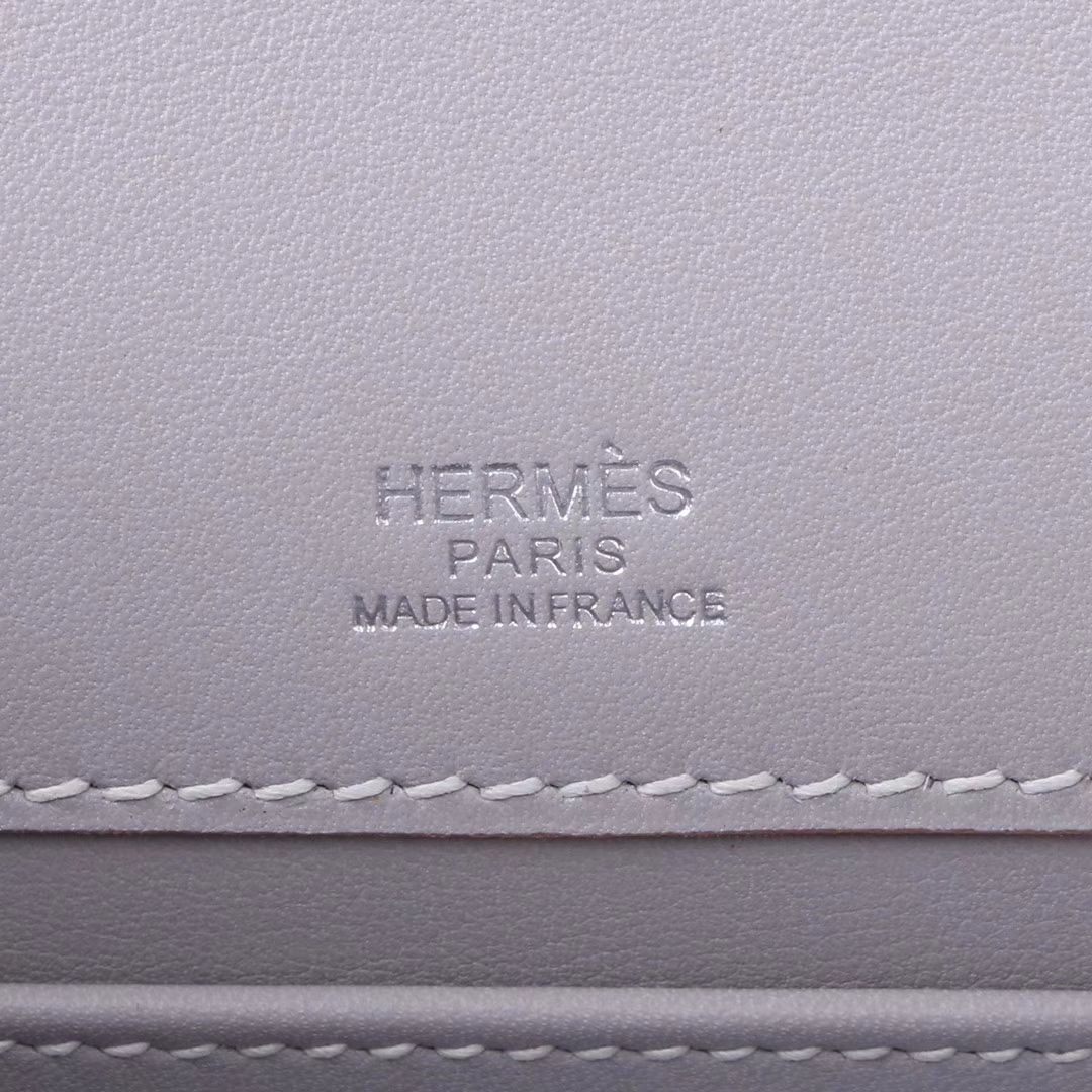 Hermès（爱马仕）miniKelly 迷你凯莉 珍珠灰 swift皮 银扣 1代