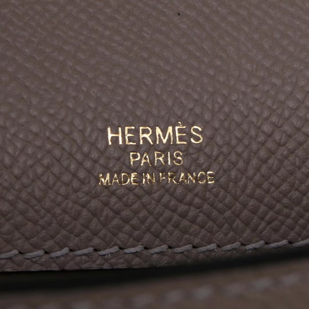 Hermès（爱马仕）miniKelly 迷你凯莉 金扣 沥青灰 Epsom皮 1代