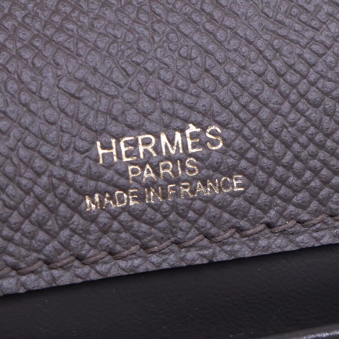 Hermès（爱马仕）miniKelly 迷你凯莉 锡器灰 Epsom皮 金扣 一代 22cm