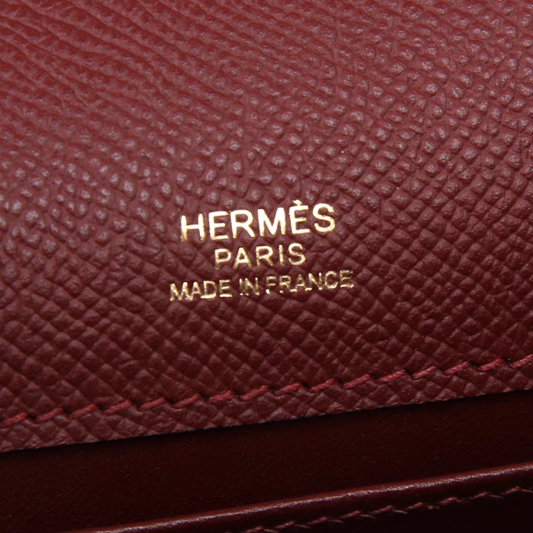 Hermès（爱马仕）miniKelly 迷你凯莉 石榴红 Epsom皮 金扣 一代 22cm